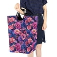 thumbnail image 4 of Yayeee Freestanding Laundry Hamper with Handle Collapsible Large Storage Basket for Clothes, Vibrant Art Flowers, 4 of 7