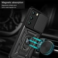 thumbnail image 5 of Sturdy Case for Motorola Moto G71 5G with Slide Camera Window, Heavy Duty Protection Phone Cover Case with Ring Stand for Motorola G71 5G SJ Black, 5 of 6