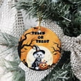 thumbnail image 3 of Trick or Treat Bichon Frise Needs Candy Happy Halloween Night Ceramic Round Ornament Bichons Dog Lovers Gifts Idea Home Tree Decor - 02020, 3 of 5