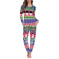 thumbnail image 1 of Pijamas de manga larga para mujer, conjuntos de pijamas de Navidad, pantalones de manga larga, ropa de dormir informal, a pedido, 1 of 4