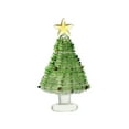 thumbnail image 3 of VOTRUDI Mini Christmas Tree Glass Ornaments,Christmas Tree Clearance,Winter Figurines,Christmas Indoor Decor for Room Office Tabletop,Green, 3 of 6