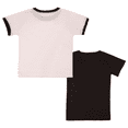 thumbnail image 3 of Barbie Girls Tee Varsity Text 1959 GRL PWR Babie Logo Silhouette T-shirts for Girls 2-Pack Bundle Set (Sizes 4-16), 3 of 7