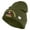 Olive, variant on U.S. Army 2nd Armored Division Logo Embroidered 12 Inch Solid Knit Cuff Long Beanie Made in USA - Olive OSFM