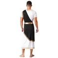 thumbnail image 3 of TiaoBug Robe Gothique Grecque Ancienne pour Hommes, Décoration Dorée Rétro, Longue Robe Noire TTG, 3 of 6