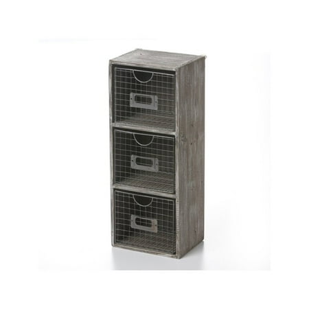 Accent Chest Cabinet Solid Lightweight Unique Grey Weidman Wooden