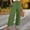 Green, variant on Outfmvch cotton gauze pants for women Gaucho Pant Cotton Linen Palazzo Pants Pull On Pants Straight-legs Beach Long Pants Paper Bag Pants Beach Vacations Women's Culottes Lace Side Beige L
