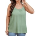 thumbnail image 2 of TIHLMK Hauts pour Femmes T-Shirts Décontractés à Col Rond Sans Manches Grande Taille Tunique Blouse Hauts Coupe Ample T-Shirt, 2 of 8
