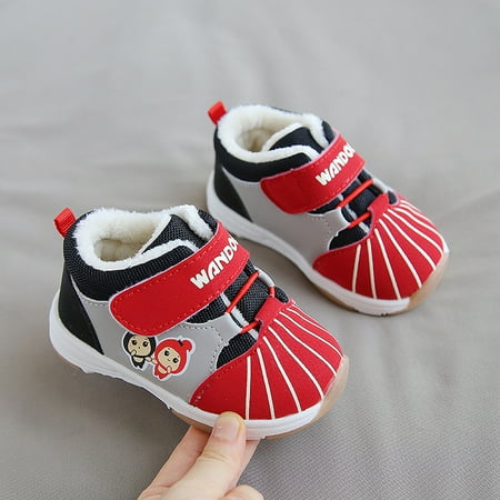 

Toyella Non-slip toddler shoes Red black 16
