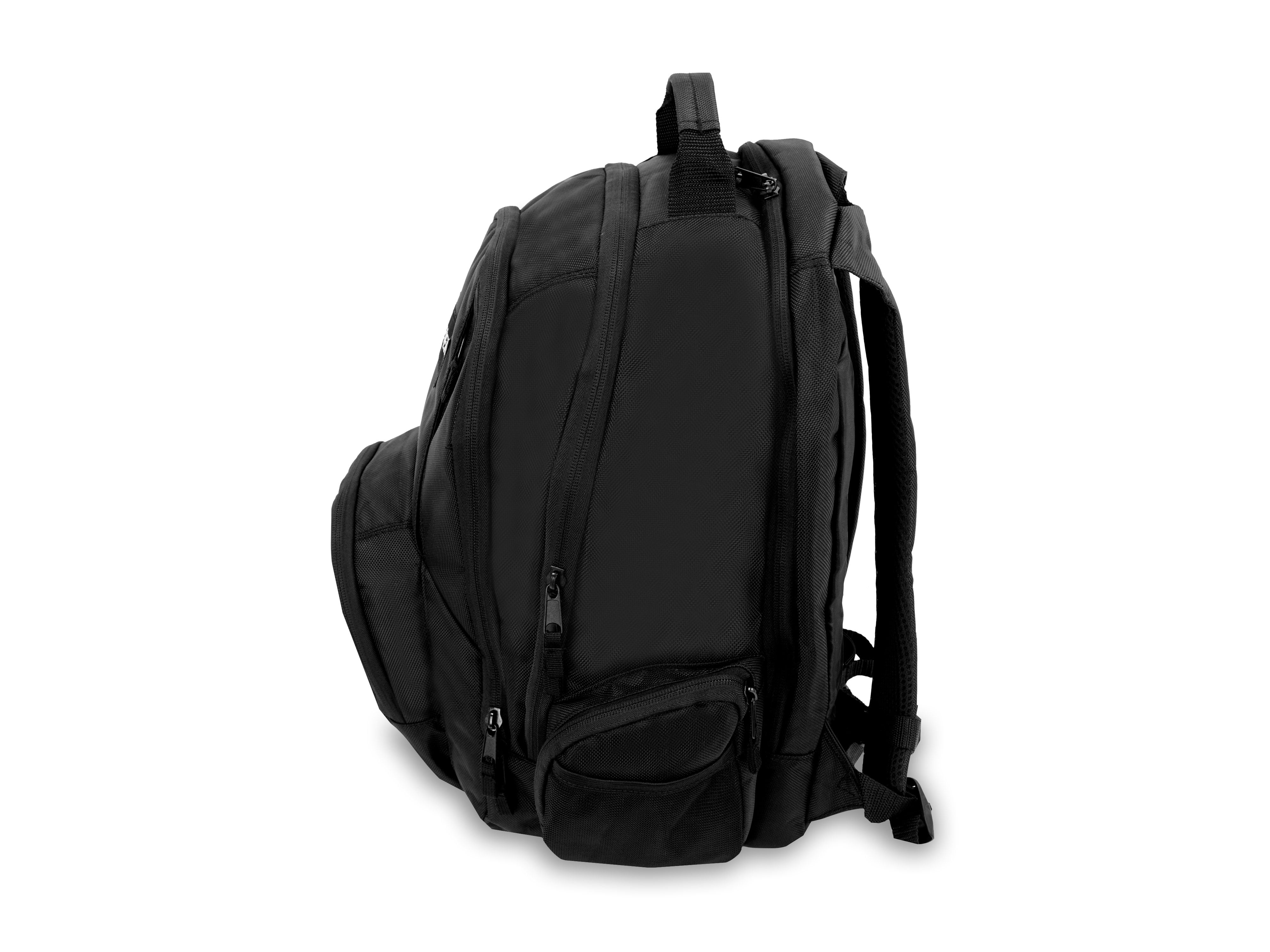 Everest 17.5" Transport Laptop Backpack, Black All Ages, Unisex BP100-BK, Carrier and Shoulder Book Bag for School, Work, Sports, and Travel