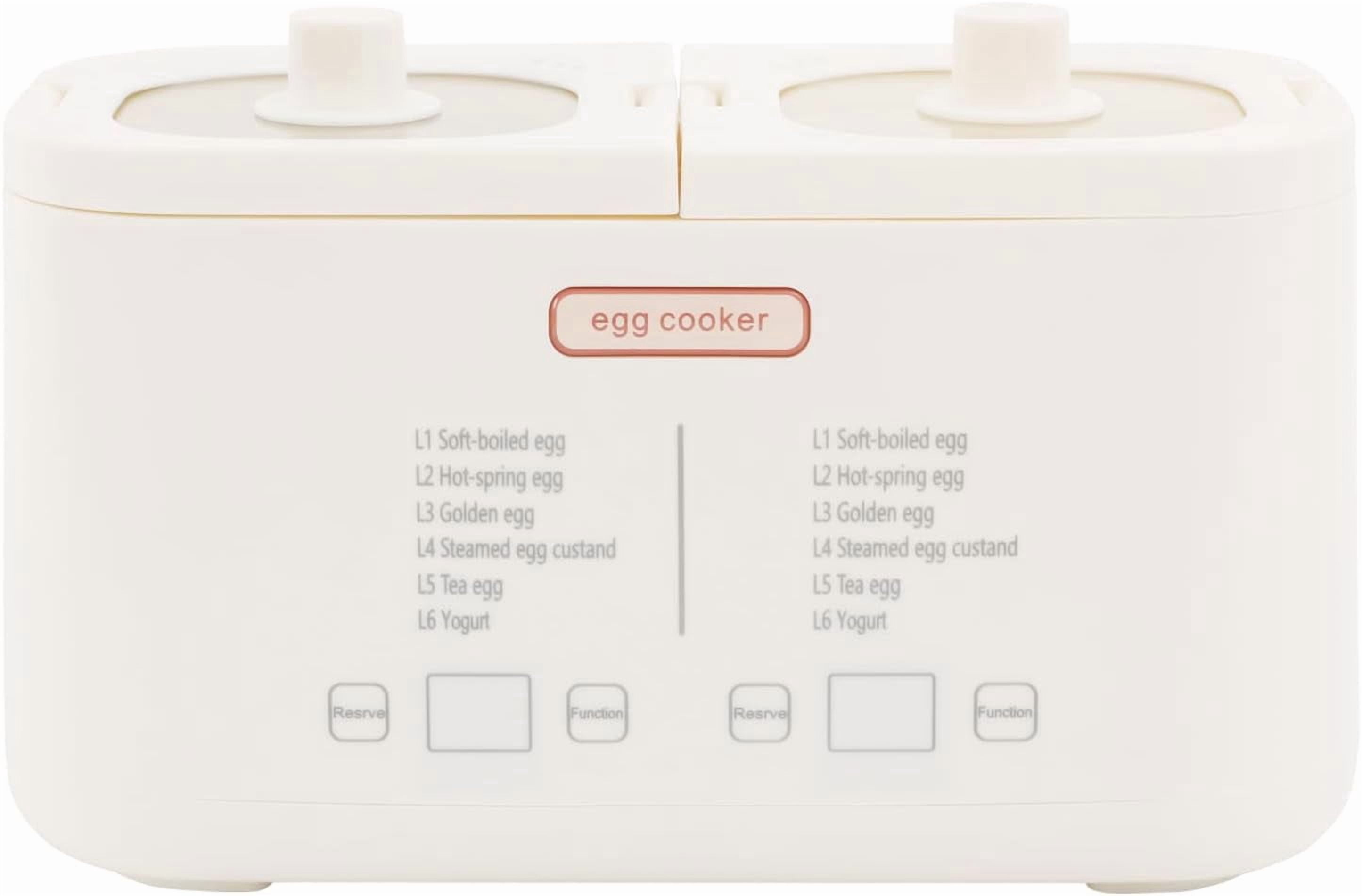 2-in-1 Rapid Electric Egg Cooker with 24H Timer & Auto Shut Off for Hard Boiled Eggs, Eggs Boiler with 2 Pot for Steaming & Boiling, Anti-scald Handle, Clear Lid, 8 Capacity
