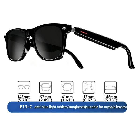 HBMYN Smart Glasses,Remote Camera&Call&Music Sunglasses Headset Headphone for Driving Cycling Sports Outdoor Activity Hands-Free Communication Fashion Tech Accessory