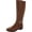 Cognac Smooth, variant on Womens Faron Faux Leather Round Toe Mid-Calf Boots
