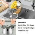 thumbnail image 4 of AGCAN Silicone Pasta Strainer Clip-On for Pots and Pans, Heat Resistant Colander, Adjustable Drainer for Cooking, Grey, 4 of 8