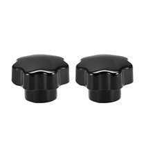 Uxcell M10 Female Thread Brass Insert Grip Handle Star Knob Black 2 Pack