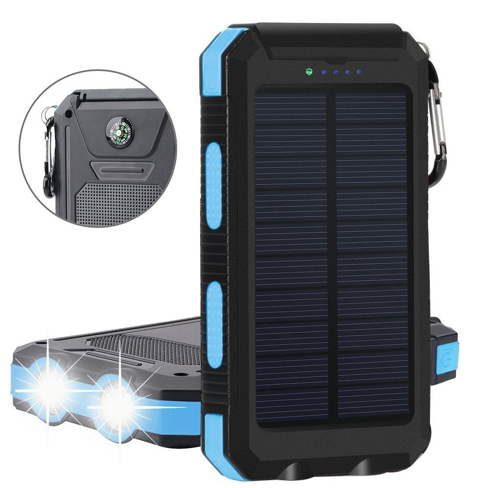 Tagital Waterproof 300,000mAh Solar Charger Solar Power Bank Dual USB