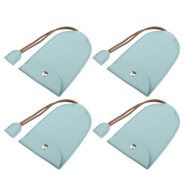 Unique Bargains 4 Piezas Funda Extraíble para Llavero de Coche Universal para Coche Protección Completa Piel Sintética Azul con Llavero