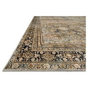 Loloi Layla Printed Oriental Distressed Olive / Charcoal 2-0 x 5-0 Accent Rug