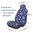 thumbnail image 3 of Balery Snowflakes On Dark Blue Funda de Asiento para Auto con Diseño - Cubierta Frontal Suave y Transpirable con Protector Antideslizante- 1 Unidad, 3 of 5