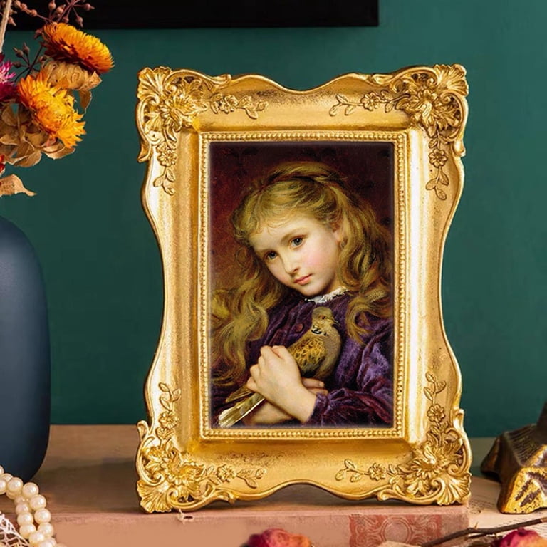 フォトフレーム Antique Painting Portrait Antique Photo Frame Resin Decorative Photo Holder Arts Portrait