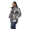 thumbnail image 2 of White Mark Women's Metallic Puffer Coat, 2 of 6