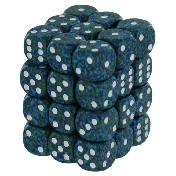 Chessex 25916 Speckled 12mm d6 Sea Dice Block