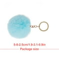 thumbnail image 2 of Worallymy Lovely Fuzzy Ball Keychain Supple Comfortable Key Rings Adorable Practical Key Chains for Children Adults Elderly Students, 2 of 7