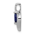 thumbnail image 2 of Real 14kt White Gold Diamond and Marquise .29 Sapphire Pendant; for Adults and Teens; for Women and Men, 2 of 4