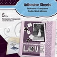 thumbnail image 5 of Scrapbook Adhesives by 3L: Adhesive Sheets 5 Pack - 12x12" Permanent Transparent Sheets, Double-Sided Adhesive, Large, Perfect For Die Cutting, 5 of 5