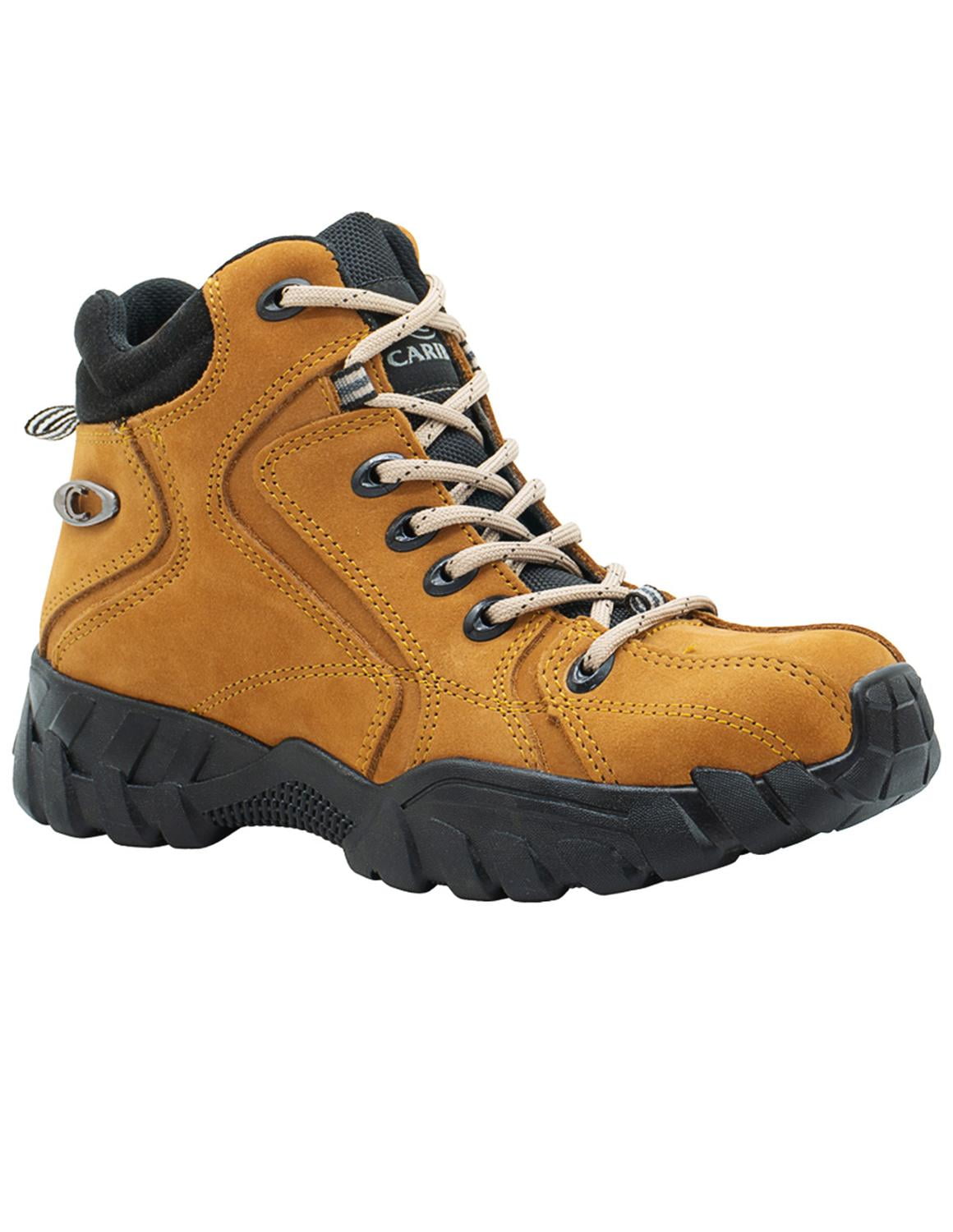 Bota Para Hombre Caribu® Nobuck Color Paja Antiderrapante cafe