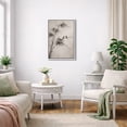 thumbnail image 3 of Framed Canvas Print Asian Ink Bamboo with Birds Wall Art Minimalist Oriental Nature Decorative for Living Room Bedroom - 16"x24" WHITE, 3 of 8
