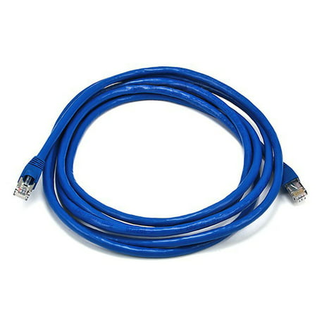 Monoprice Cat6A Ethernet Patch Cable - Snagless RJ45, Stranded, 550Mhz, STP, Pure Bare Copper Wire, 10G, 26AWG, 10ft,