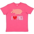 thumbnail image 3 of Inktastic I Love Pigs Funny Farm Animal Youth T-Shirt, 3 of 5