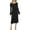 Rich Black, variant on 1.STATE Womens Ribbed Midi Dress, Black, Small