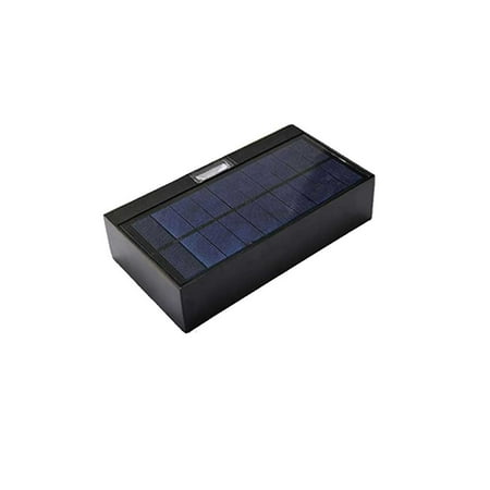 

DESTYER Solar Powered Wall Light Outdoor Garden Pathway Park Patio Porch Driveway Walkway Lawn Road Decoration Landscape Lamp Black