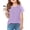 Purple, variant on Arshiner Girls Shirts Mesh Puff Short Sleeves Blouse Crewneck Cute Print Summer Kids Tee Tops