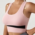 thumbnail image 2 of Sports Bra for Women Big Chest Shock-absorbing No Steel Ring Plus Size Fitness Yoga Activewear for Running and Daily Use #Pink,XL, 2 of 6