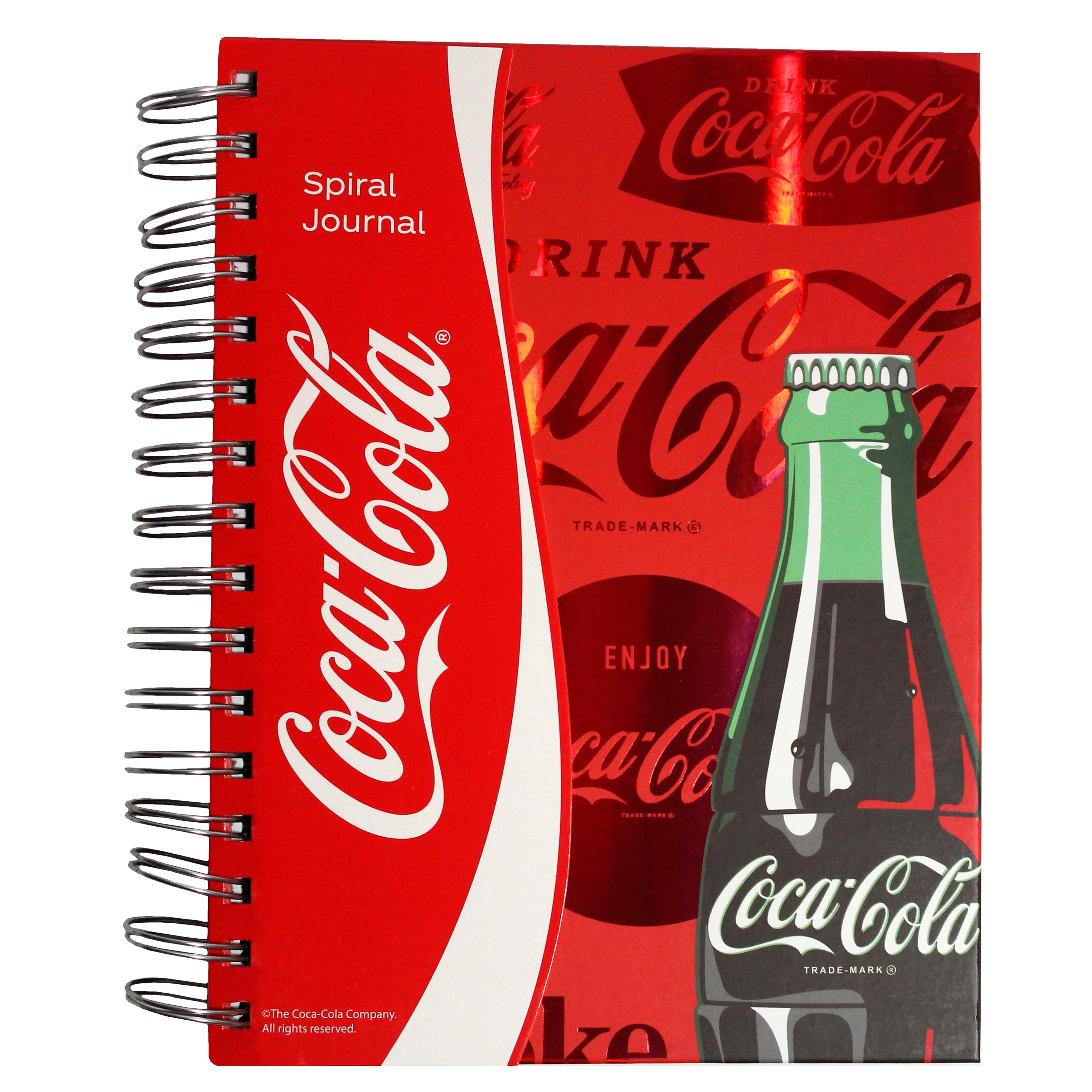 Coca-Cola Classic Stationery Collection Set, Red and Green, Spiral Journal, Magnetic List Pad, Pocket Notepad, Die-Cut Notepad with Foil Detail, Collector's Gift Set