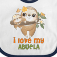thumbnail image 4 of Inktastic Cute Sloth I Love My Abuela Boys or Girls Baby Bib, 4 of 4