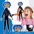thumbnail image 1 of 9.44" Coraline - Anime Action Figures Toy Doll Figure, Coraline Anime Toy Handle Detachable Toy,Creative Decorative Toy Ornament Models Action Figures Toy Cute Children Doll, 1 of 9