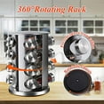 thumbnail image 3 of DOUBLE 2 c Revolving countertop Spice Rack Stainless Steel Seasoning Storage Organization,Spice carousel Tower for Kitchen Set of 16 Jars (16Jars), 3 of 5