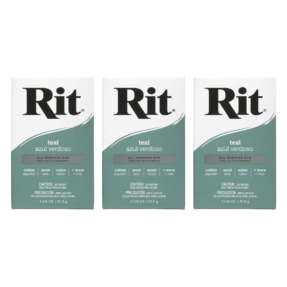 Rit All Purpose Powder Dye 1-1/8 oz Teal, 3 Pack