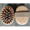 thumbnail image 1 of Elegant Elliptical Round Body Brush with Jujube Wood Handle - Versatile Bath & Massage Tool for All Ages, Comfort Grip, Easy to Clean, Durable &  Bristles with Bullet Rivets, Ideal for Daily, 1 of 6