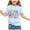 Blue, variant on Back To School Baby Girl Outfit Relaxed Fit Cute Round Neck Short Sleeve First Day Of Preschool Tshirt Little Kids 2026 Back To School Gift Tee