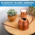 thumbnail image 4 of Plexon Rose Gold Metal Watering Can Indoor Plants 40 oz, Stainless Steel Long Spout Watering Can Outdoor House Plant Flower, Garden, 4 of 9