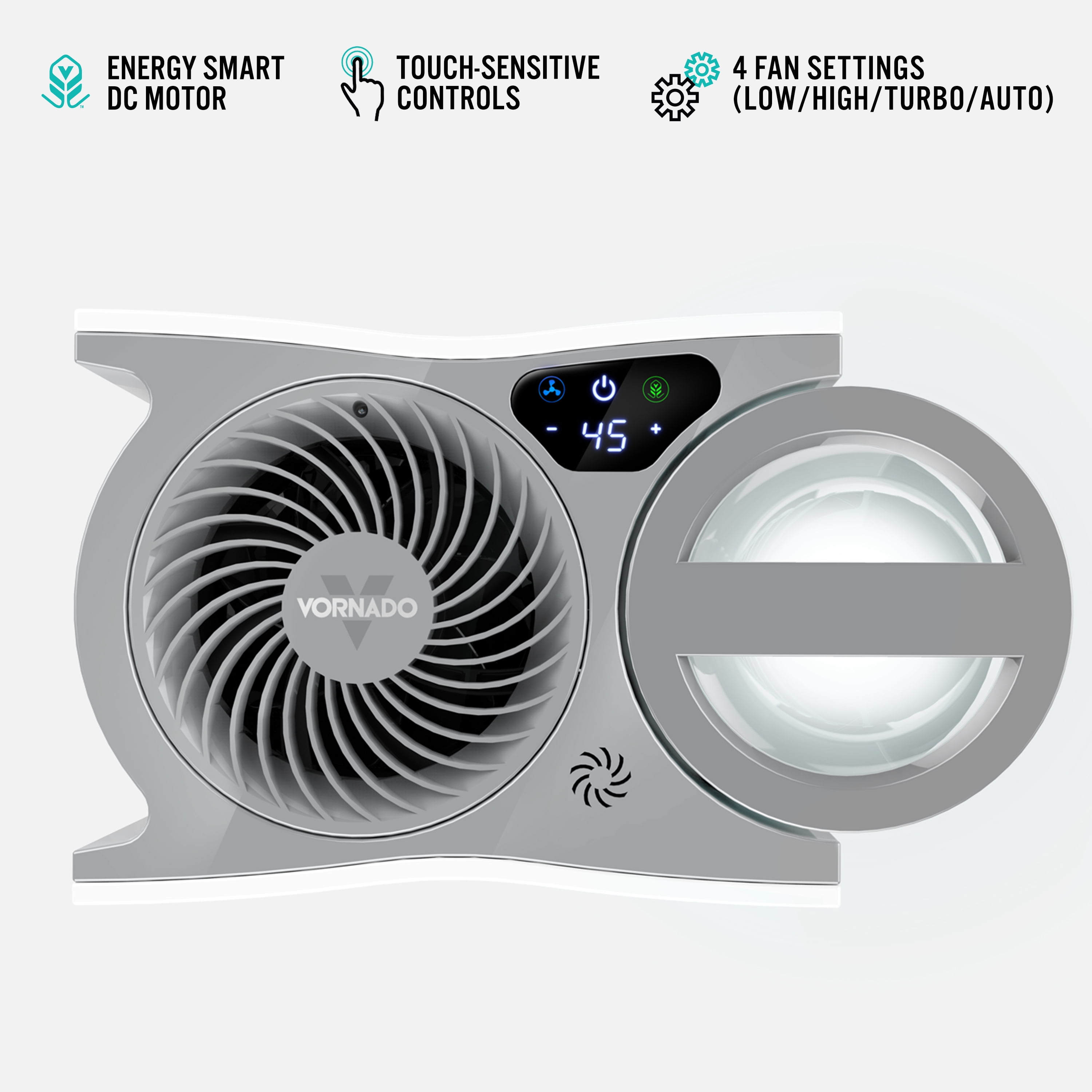 Vornado EVDC300 Energy Smart Evaporative Humidifier, 1 Gallon Capacity, LED Display, Auto Humidity Control