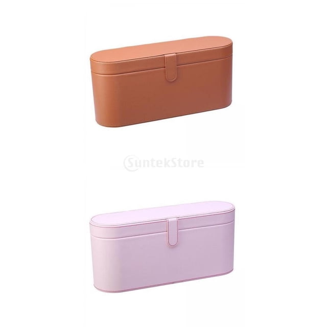Estuche de almacenamiento para secador de pelo shamjiam 2 piezas de almacenamiento cabellero de material cuero PU