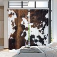 thumbnail image 2 of WNOOHIY Vintage Country Farm White Brown Cow Cowhide Print  Curtain for Bedroom and Living Room, Set of 2 Panels, 2 of 7