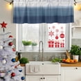 thumbnail image 5 of 2 Pack Valances for Window, Navy Blue Ombre Short Curtains for Kitchen Bedroom Living Room, Modern Abstract Art Texture Rod Pocket Small Window Treatment Valance Drapes 42 x 12 Inch, 5 of 8