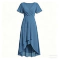 thumbnail image 5 of Dxzfnsa Women Casual Summer Floral Maxi Sundress V Neck Bow Tie Flowy Boho Beach Long Dress 2026 S-2XL, 5 of 6
