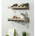 thumbnail image 2 of Rustic Luxe Tiered Wall Mounted Wine Rack and Stemware Holder Set, 2 of 3